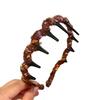 Women Headband Ribbon Decor Anti-slip Teeth Headband Lightweight Versatile Hair