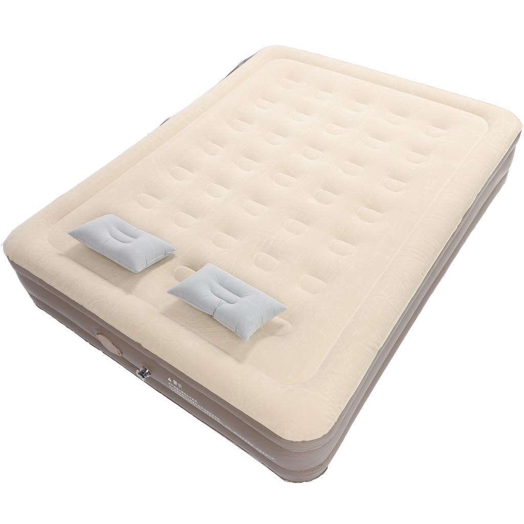 Inflatable Air Mattress Portable Thickened Self Inflating Sleeping Bed with Built In Pump for Home