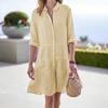 Women's Striped Shirt Dress - Autumn Long Sleeve