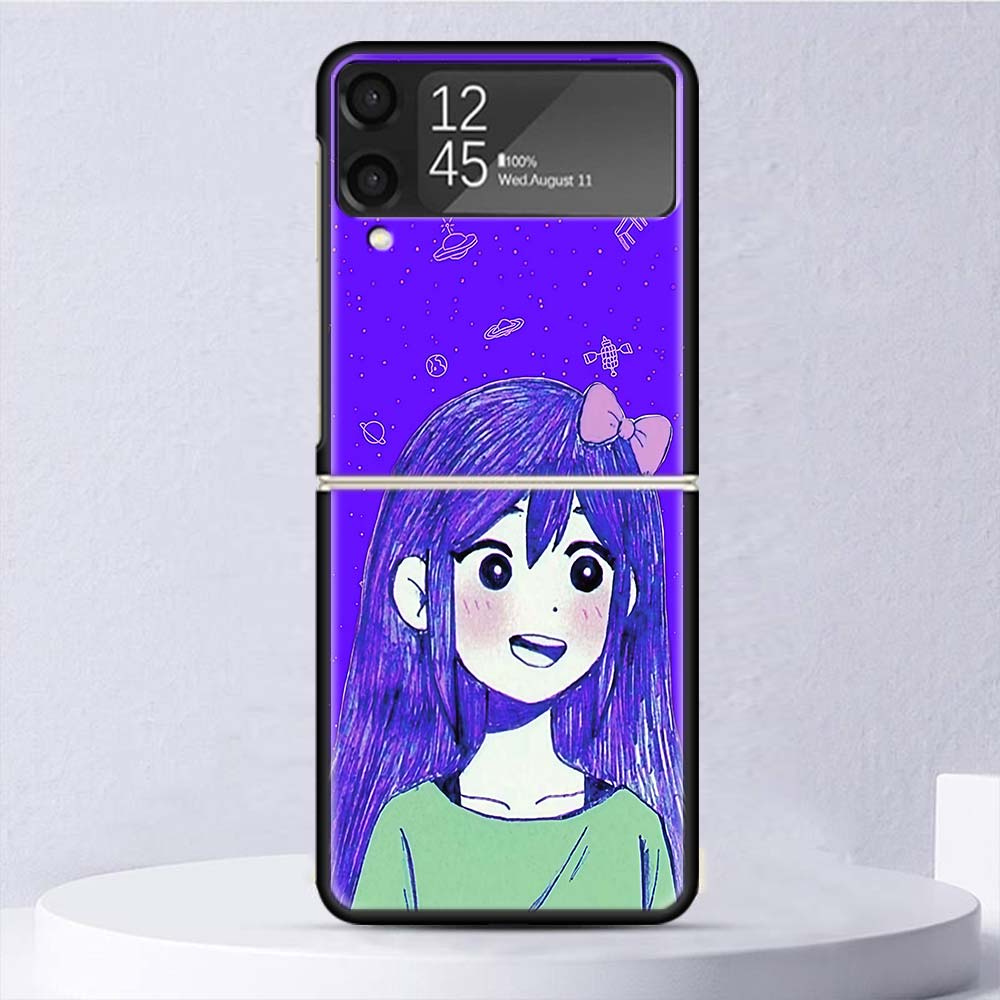 Game O-Omori Cartoon Shockproof Case For Samsung Galaxy Z Flip 7 6 5 4 3 5G Phone Cover Z Flip3 Flip4 Flip5 Flip6 Flip7 Shell