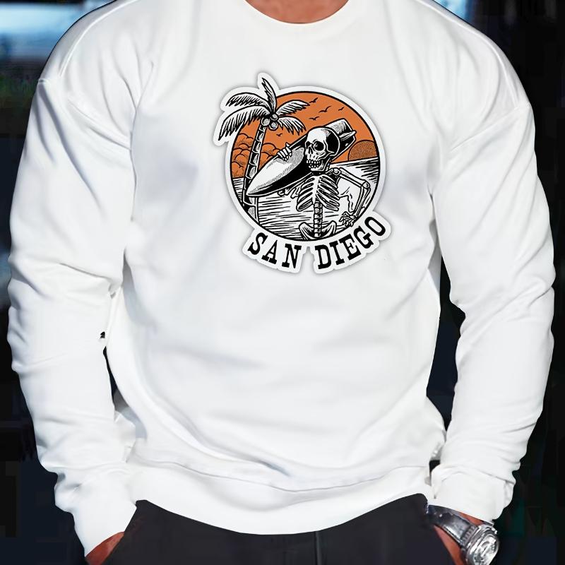 

Rainy Commute, Windproof Cuffs Men s Crew Neck Sweatshirt S