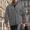 Men's Color Outdoor Zipper Stand Collar Jacket Casual Sports Plush Jacket