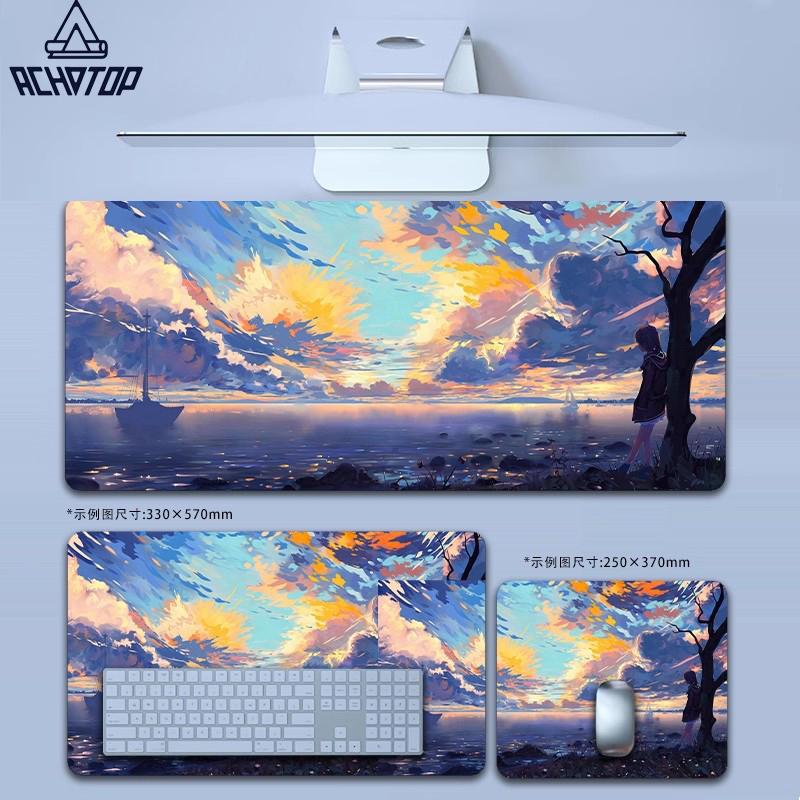 Miss Girl Large Mouse Pad AntiSlip Rubber Mouse Mat Computer PC Gamer Anime Desk Mat Large Office Gaming Mousepad Accessories 800x300x2mm