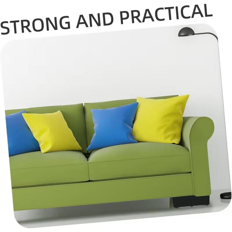 4pcs Heavy-Duty Black Plastic Furniture Legs Height-Adjustable Bed Frame And Chair/Table Supports Square Base Levellers