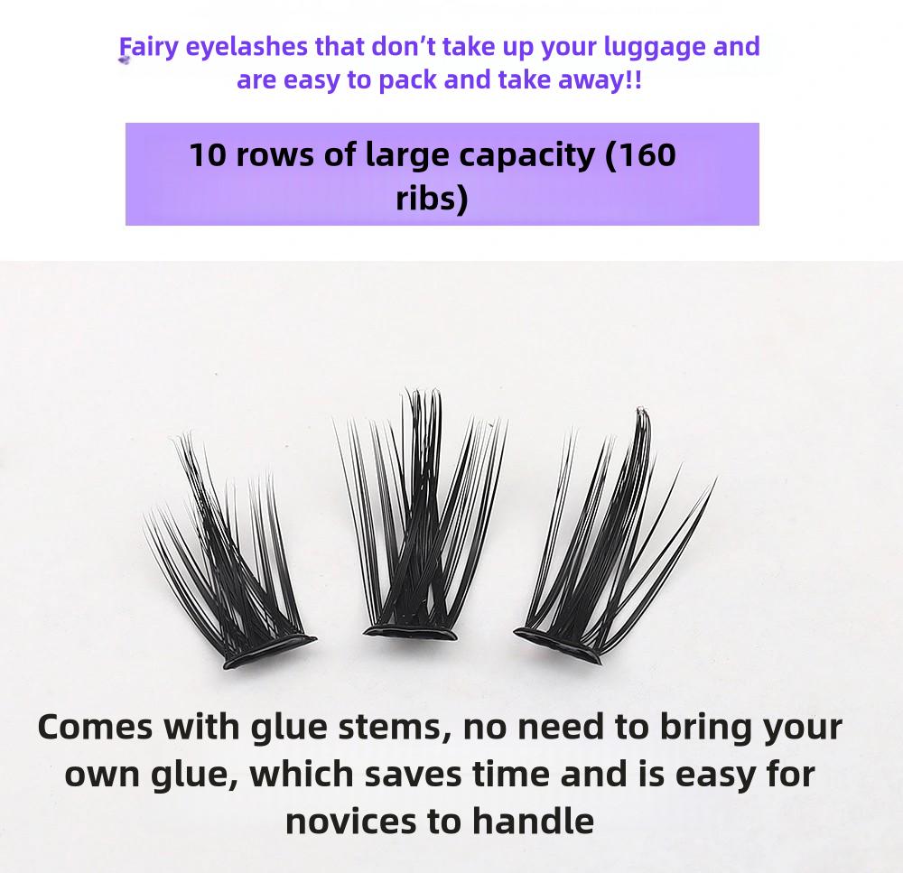 160Pcs 5D Fluffy Thick Eyelash Clusters No Glue Required Curl Wispy Individual Lashes Mix Eyelash Extensions False Eyelashes