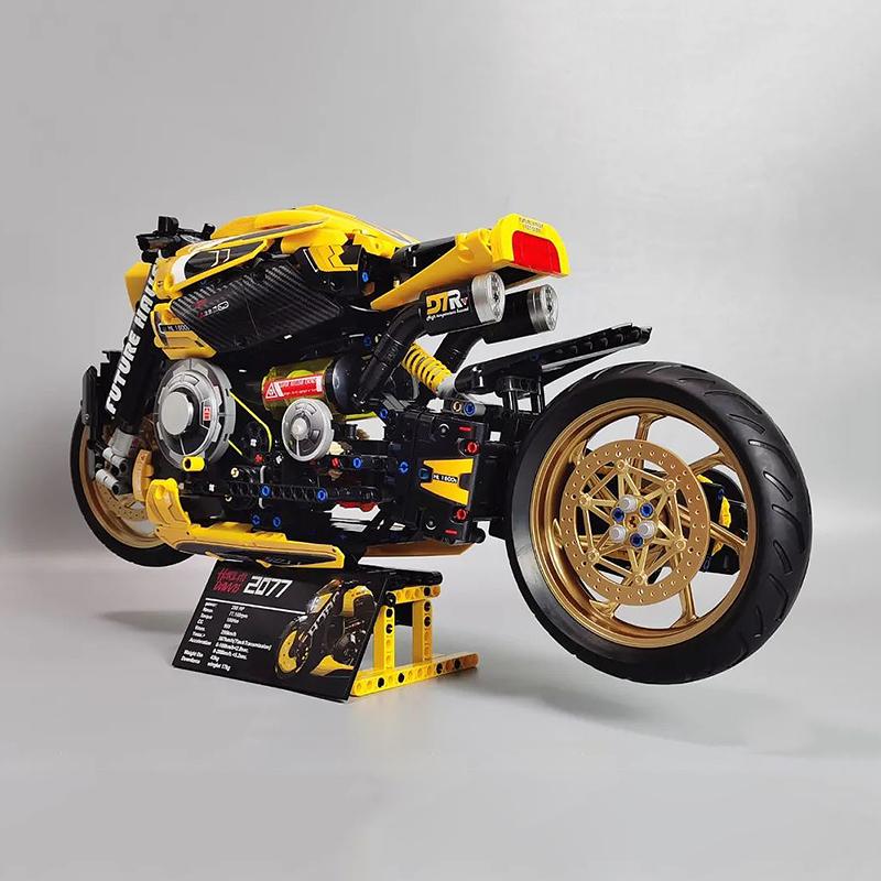 1981PCS Technical 1:5 Cyber Motorcycle Building Blocks Speed Motorbike Locomotive High Tech Bricks Toys Gift for Adult Kids