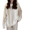 Sweater Women's Early Autumn Winter Top Loose Retro Fried Dough Twists Knit