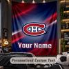 TapestryMontreal Canadiens Custom Name Text Personalized Wall Hanging Tapestry Home Wall Decor