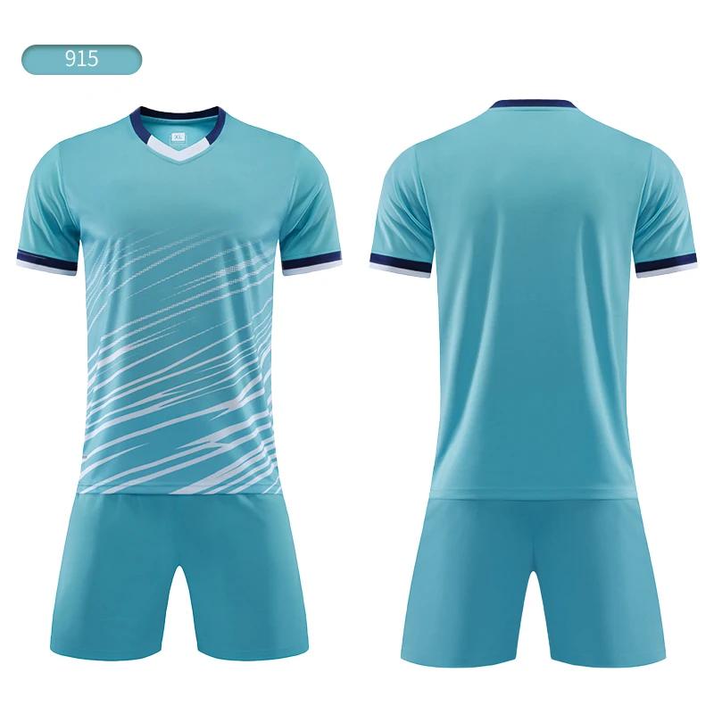 

Kid Football Jerseys Custom Children Soccer Uniform Shirts Futsal Sportswear Club Team Football Uniform Men Sports Suit JLS915 3XS