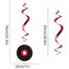 Easy Joy 10 PCS Rock and Roll Party Decorations Hanging Swirl Decorations Guitar Record Sign Rock Star Hanging Swirls Ceiling Party Decor for 50's