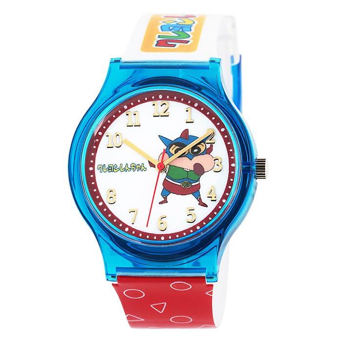 J-AXIS Crayon Shin-chan Watch CH2D0002, Officially Licensed Plastic Case Design, Blue, Action Mask Version, Unisex