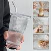 Kvetinový Hrnček na Mlieko Priehľadný Sklenený Pohár s Vekom a Slamkou Priehľadný Pohár na Bubble Tea Kávu Dezertný Pohár Dropshipping