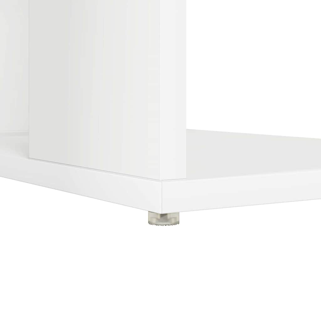White Desk with Shelf 130 x 50.5 x 75 cm Engineered Wood