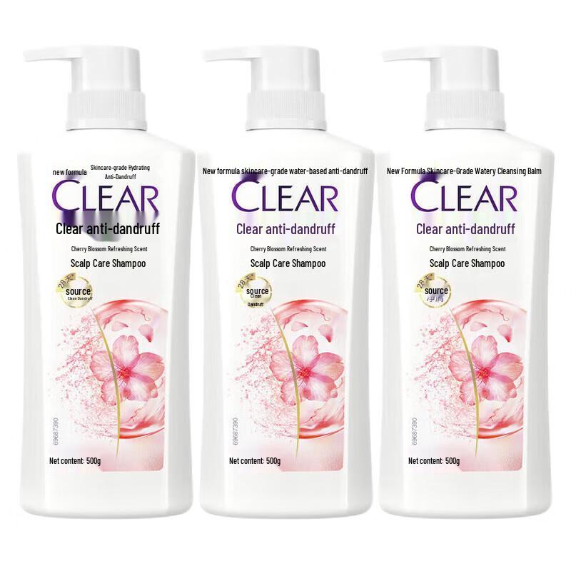

Clear Sakura Dew Anti-Dandruff & Oil Control Shampoo, 3 x 500g