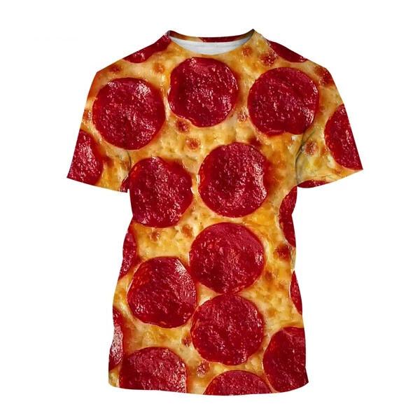 

Pizza Food T-Shirts 3D Print Men Women Casual O-Neck Short Sleeve T Shirt Oversized Street Tees Harajuku Y2k Tops Man Clothing S