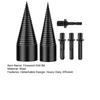 Firewood Drill Bit Set Heavy Duty Wood Log Splitter Detachable Electric Drills Screw Cone Driver Tool Firewood Prep Tool for Splitting Woods