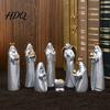 Christmas Manger Set 8 Pcs Resin Nativity Figurines Set Christian Scene Figures Painted Statues Religious Tabletop Miniature for Holiday Indoor