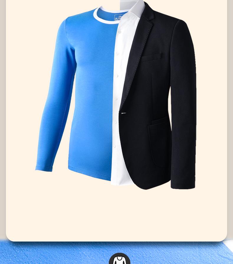 Men's Cotton Autumn Top - Comfortable, Breathable, Close-Fitting, Large Round Neck