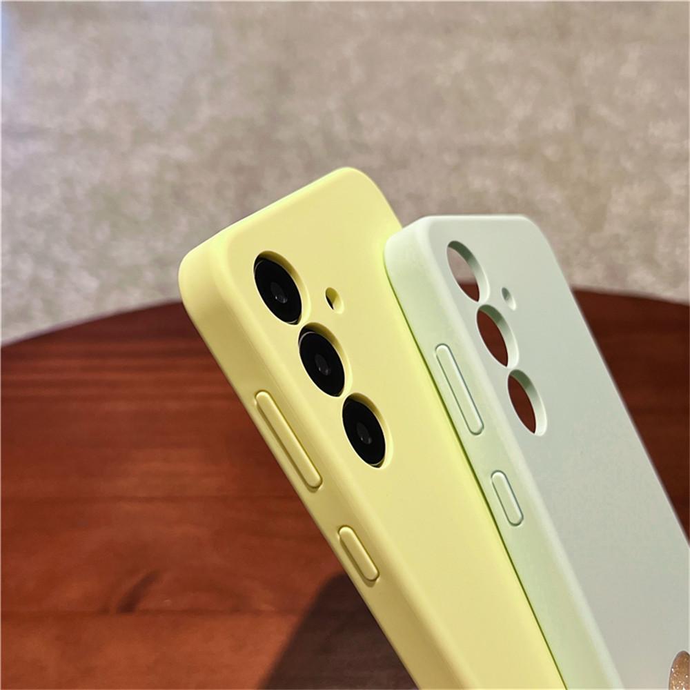 For Samsung Galaxy S25+ Case Precise Cutouts Liquid Silicone+PC Phone Cover with Wrist Strap