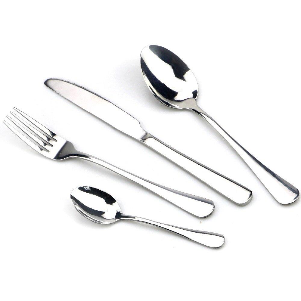 Set di Posate Arcobaleno Colorato Set di Posate in Acciaio Inossidabile 1/4 Pz Set di Forchetta e Coltello Nero Stoviglie Oro Argento Set per Cibo Occidentale