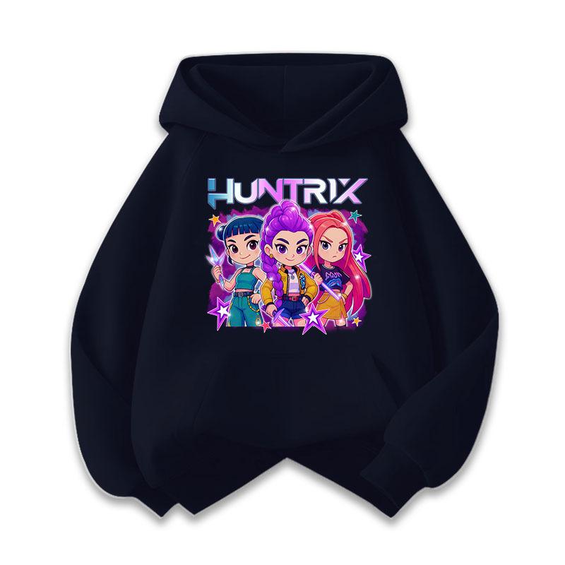 Boys' Hoodie Witch Hunting Group Children's Winter Hooded Pullover Casual Warm Hooded Sweatshirt