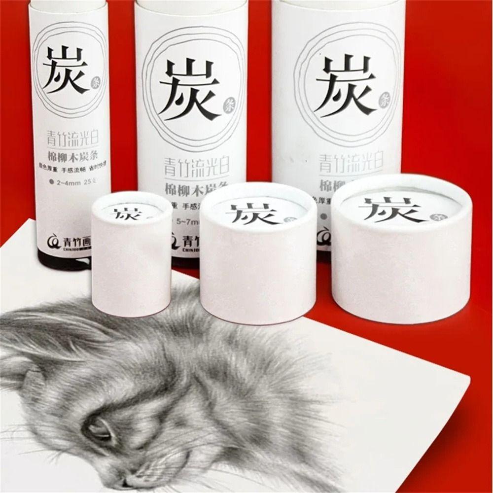 Černé uhelné tyčinky Willow Uhlí Kresba Uhlem Tužky Malířské potřeby