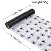 Spooky Veil Magic: Halloween Bat & Spider Web Tulle Rolls – Haunt Your Table with Gothic Table Mats & Web Table Runners