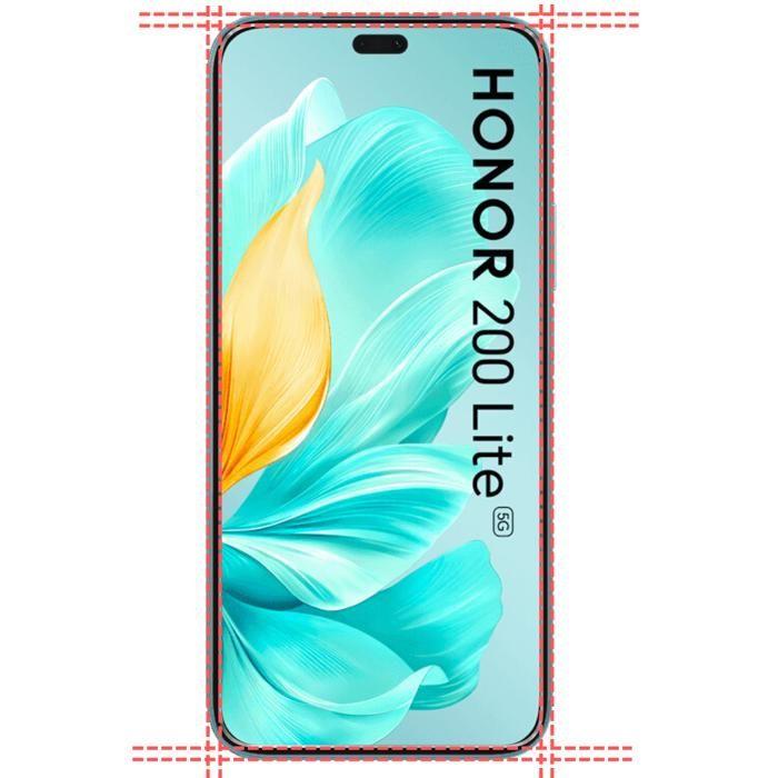 Case and 2 Tempered Glass - Phonillico - Honor 200 Lite 5G - Flexible - Transparent - Scratch Resistant