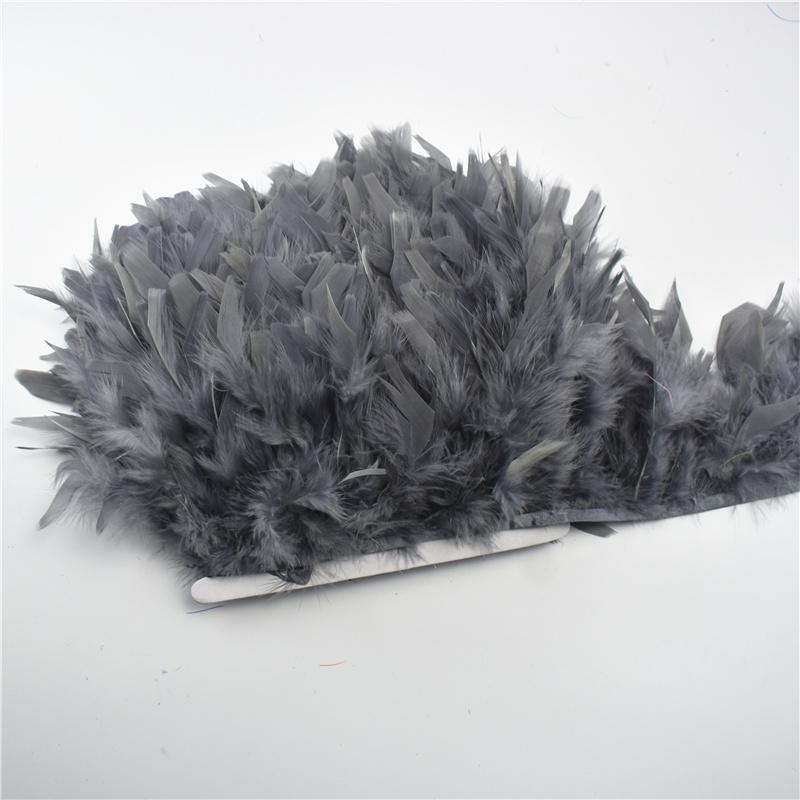 10Meters Fluffy Turkey Feathers Trim Fringe Ribbon Marabou Feather On Tape Fringes Sewing Trimmings DIY Clothes Dress Decoration