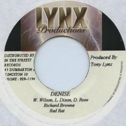 

7-дюймовая пластинка RED RAT - Denise Lynx 1999 Ямайка Регги, Ска и Даб