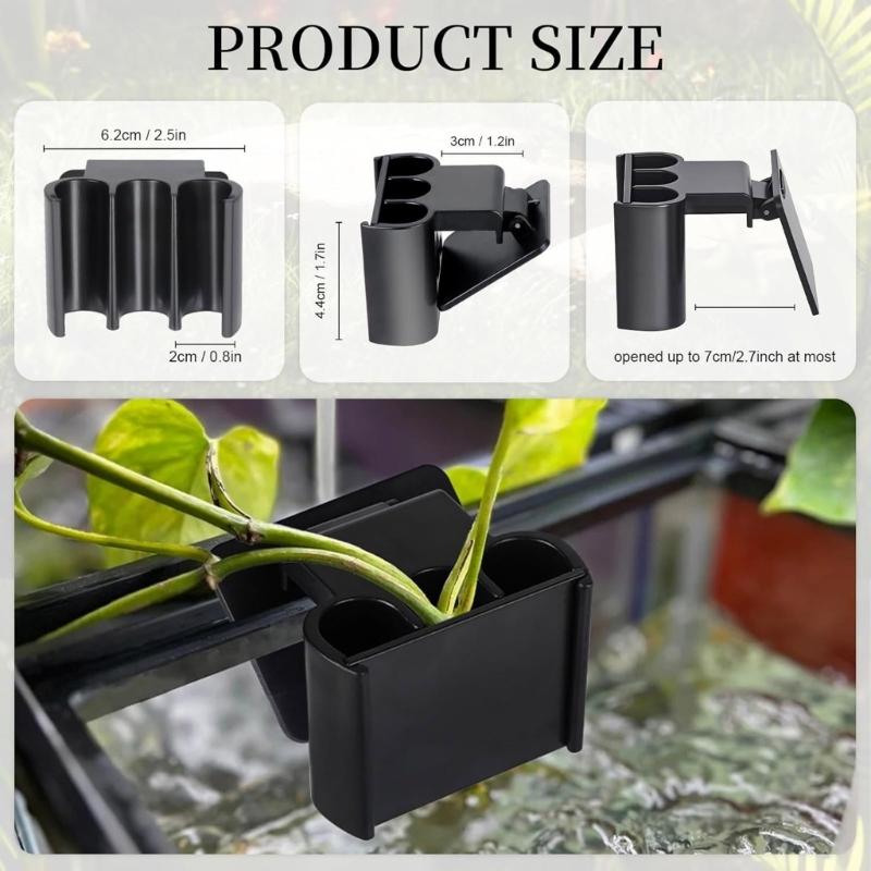 Hydroponic Rack for Aquariums Border Featuring Adjustable and Durability ABS Construction for Plant Displays