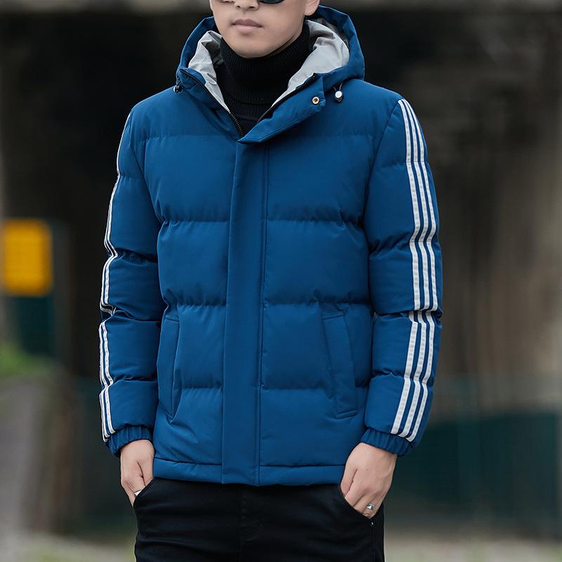 Winterjacke aus Baumwolle mit Kapuze für Herren, verdickte warme Brotjacke, Baumwolljacke für Herren, modische und trendige Marke, Daunenjacke aus Baumwolle für Herren