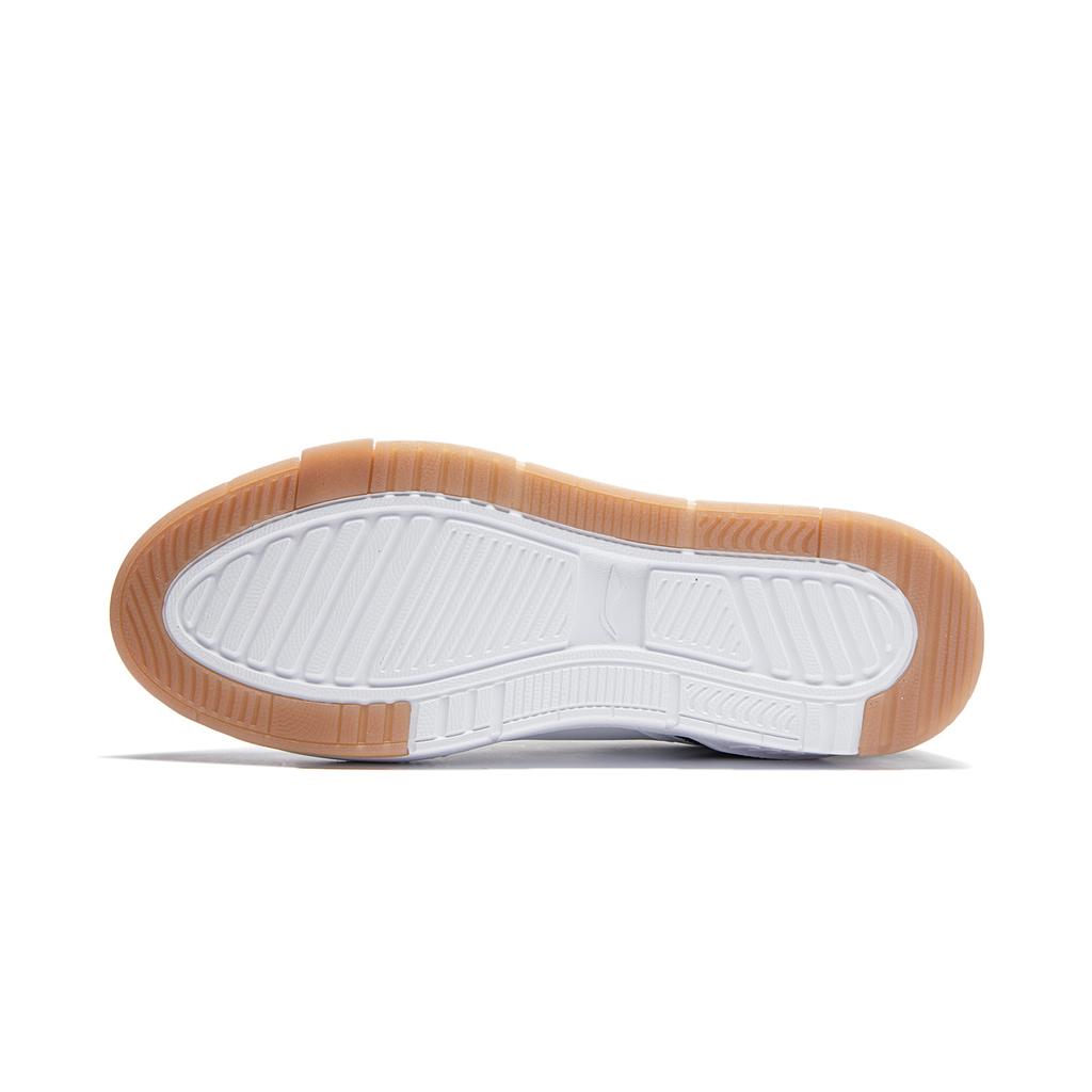 Li Ning Common 80s Comfortable Lace-Up Thick Sole Height Increasing Non-Slip Shock Absorbing Low-Top Skate Shoes Men Sneakers White Blue AGCU055-2