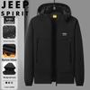 JEEP SPIRIT Men's Hooded Windproof Fleece Jacket