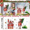 Christmas Themed Window Sticker, Claus Small House, Tree Creative Double-sided Visible Electrostatic Sticker