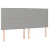 Box Spring Bed with Mattress Light Grey 180x200 cm Fabric