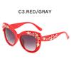 Retro Cat Eye Sunglasses Rose Fancy Decorative Eyewear Fashion Retro Design Flower Sunglasses Women Vintage Metal gafas de sol