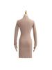European-Style High Neck Long Sleeve Fleece Dress - Pleated Hot Girl Hip Wrap Skirt