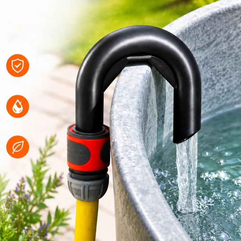 Pool Hose Holder for Poolside Filling, Plastic Curved Hook with Guided Hose Positioning for Household Pool Use