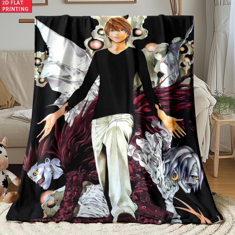 Light Yagami Print Thin Flannel Blanket for Bedrooms,Living Rooms,Sofas Blankets,Lunch Breaks,blankets Fluffy Blanket