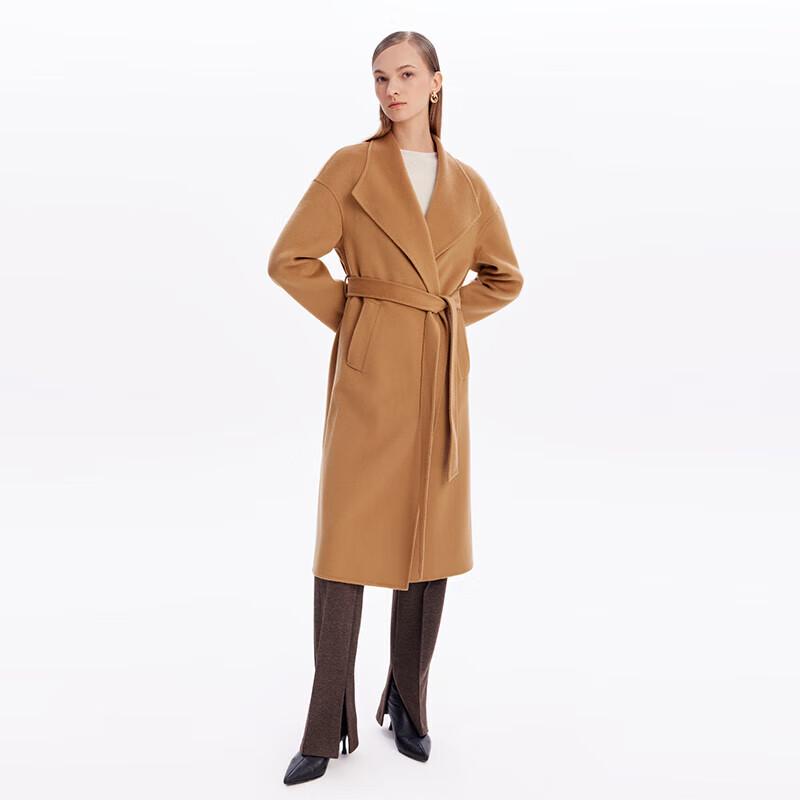 GOELIA Double-Faced Cashmere French Style Mid-Length Coat