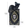 Halloween Ghost Hand Magic Book/Cat-on-Book Figurine Sculpture for Home Decor, Bedroom, Living Room, Entryway, and Holiday Decor