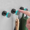 Q-Style Black Space Aluminum Single Coat Hook (2-Pack)