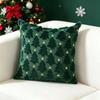 Square Knitted Throw Pillow Cover 3D Embossed Christmas Tree Cushion Cover 45x45cm Polyester Xmas Decor Cushion Case Party