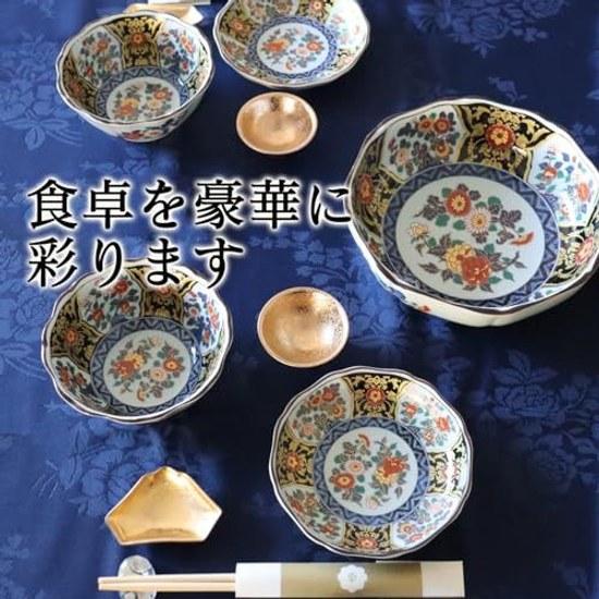 Old Imari Style Octagonal Plate 1 Piece Sometsuke Gold Decoration Luxurious Gorgeous Arita Ware Made Japan