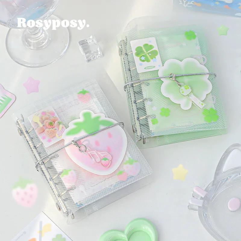 Cute Strawberry M5 Photocard Album Lucky Clover Collection Book for Kpop Idol Photocard Sleeves Album with 10PCS Organizer Book