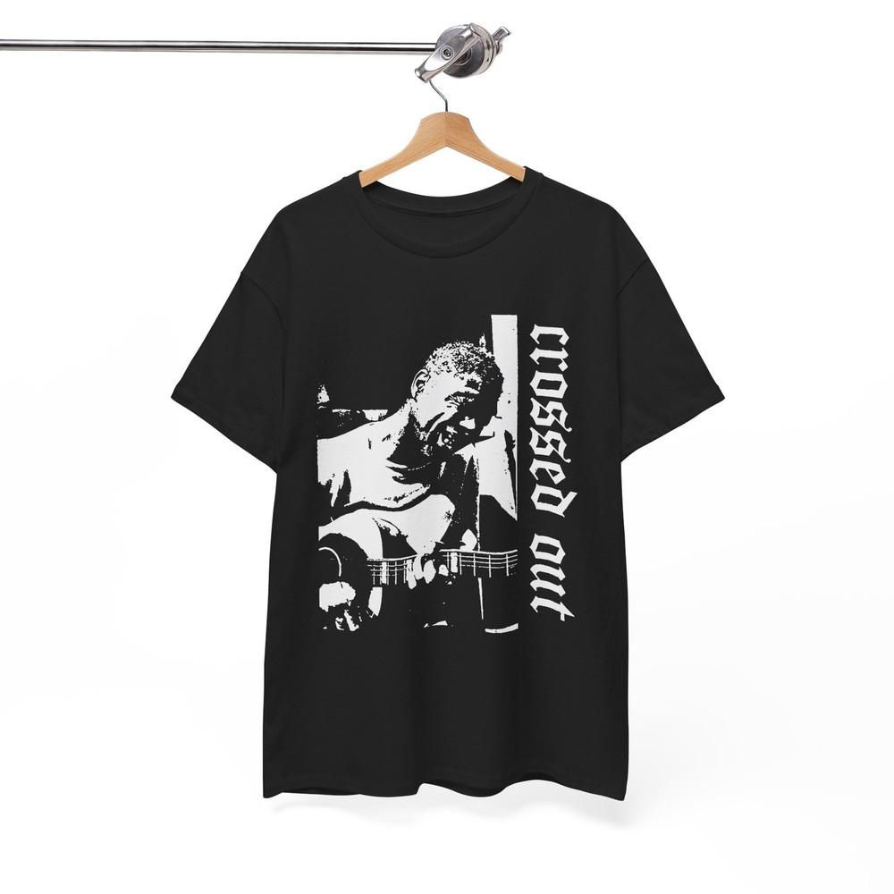 CROSSED OUT Shirt  Gunshot  Music Punk Crust Grindcore Thrash Unisex Tee Unisex T-Shirt XL