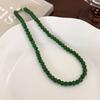 Glas Grüne Perlen Halskette 4 6 8 10mm Schlüsselbein Kette Neue Choker Halskette Damen
