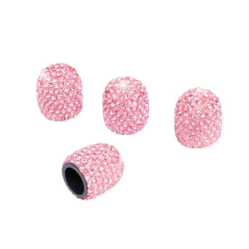 

4 Pcs/Set Rhinestone Car Wheel Tire Valve Caps Tyre Rim Stem Covers Airdust Waterproof For Automobiles Motorcycles Trucks Bikes
