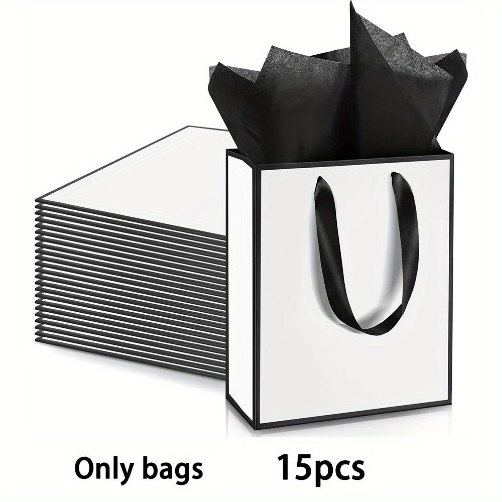 

15 шт. Подарочные пакеты с ручкой Пакеты для угощений Пакеты для подарочной упаковки для свадебного подарка Пакеты «Спасибо» для девичника, вечеринки по случаю дня рождения, весенней вечеринки, ювелирных изделий 15pcs white